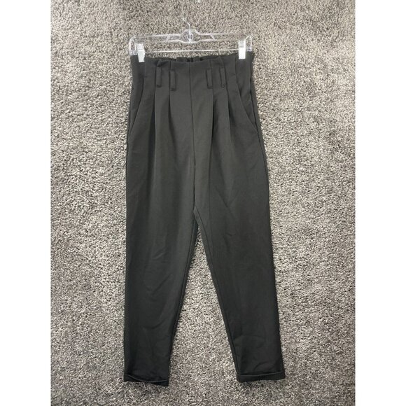 Bebop Women's Black Pleated Pull On Baggy Leg Dress Pants Size Small - Picture 1 of 11